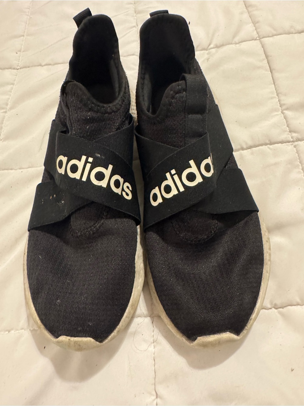 Adidas Women’s Black Slip-Ons Size 8